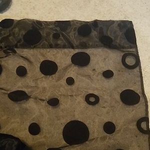 Sheer velvet polka dot curtains